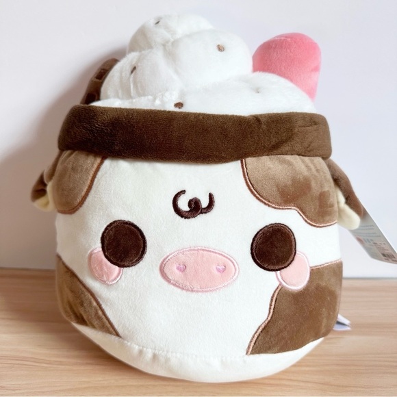 NWT Cuddle Barn Chocolate Mooshake Cow Kawaii Plush - Picture 1 of 2